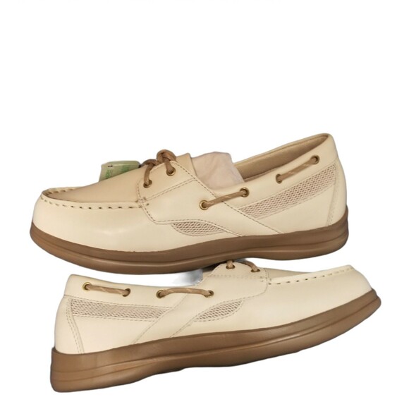 Apex Tan Leather Slip Resistant Work Loafers Shoes Women's 9.5 Wide NWT - Picture 3 of 4